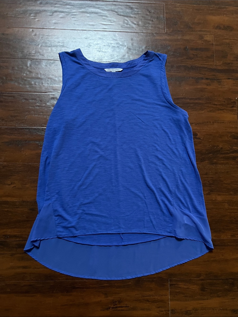 Adrienne Vittadini Sleeveless Blue Women's Layered Tank Top Size XL